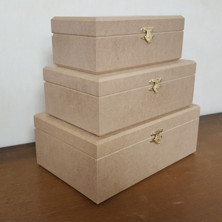 Заготовки за декупаж от МДФ  МДФ заготовки  Правоъгълни кутии с обков 3 размера